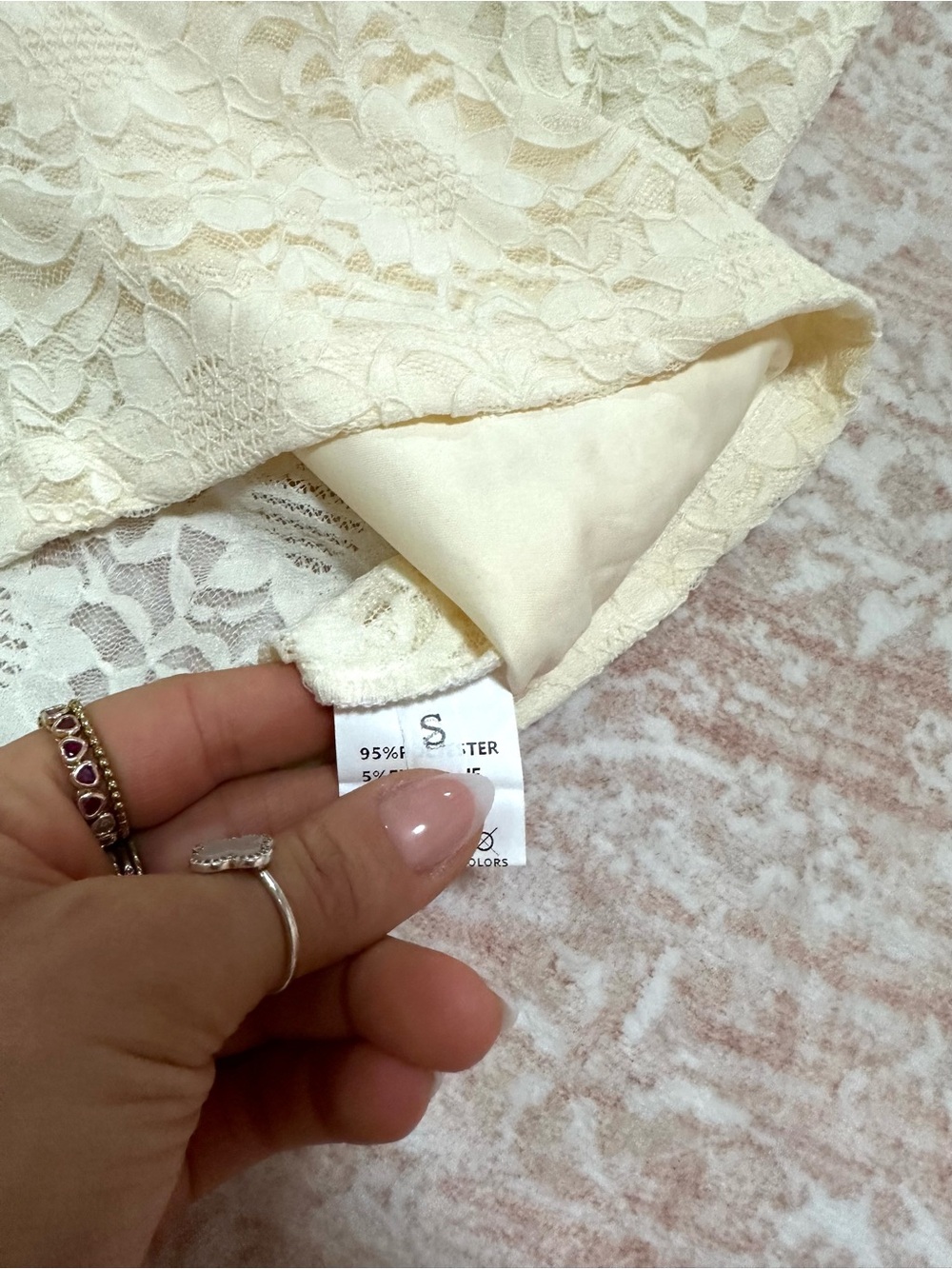 NWT 🤍 Y2K Cream Lace Square-Neck Tank Top - Picture 5 of 9